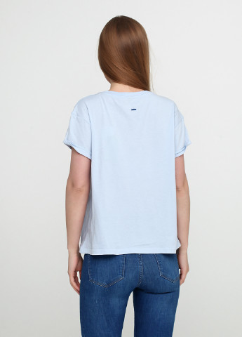 Голубая летняя футболка Pepe Jeans