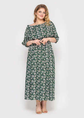 Зеленое кэжуал платье muar снежанна зеленое ромашки 0239 Vlavi однотонное