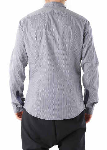 Темно-синяя кэжуал рубашка с орнаментом Made in Italy