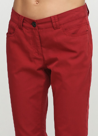 Бордовые кэжуал демисезонные брюки Zero