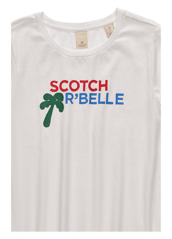 Біла літня футболка Scotch & Soda