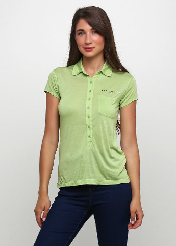 Светло-зеленая женская футболка-поло Richmond с логотипом