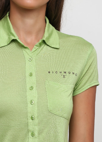 Светло-зеленая женская футболка-поло Richmond с логотипом