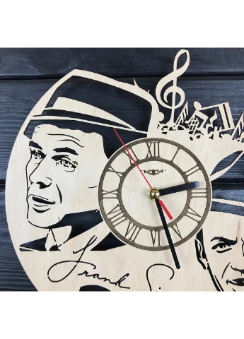 Тематичний дерев`яний годинник на стіну «Френк Сінатра» 7Arts (253567127)