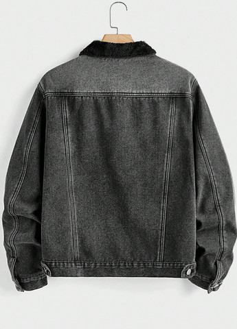 Темно-серая демисезонная куртка SHEIN