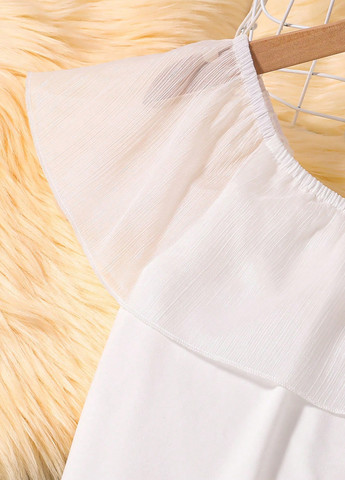 Белый летний комплект (блуза, юбка) SHEIN