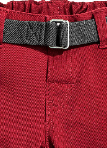 Бордовые кэжуал зимние брюки чиносы H&M