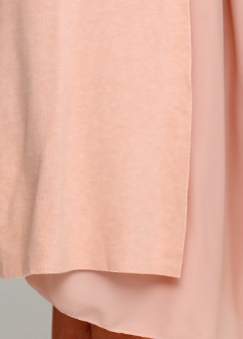 Светло-розовое кэжуал платье а-силуэт MC Lorene однотонное
