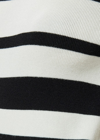 Черно-белое кэжуал платье силуэтная KOTON в полоску