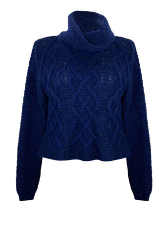 Синий зимний укороченный свитер джемпер Keepsake