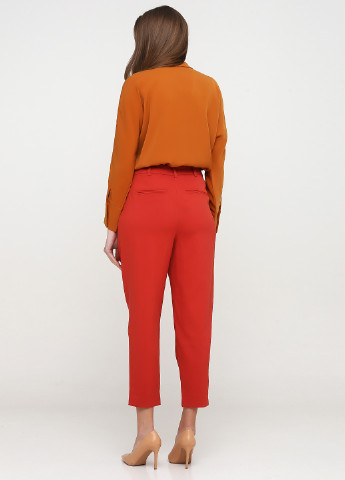 Оранжевые кэжуал демисезонные зауженные брюки Only