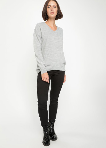Сірий демісезонний пуловер пуловер DeFacto