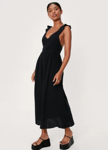 Черное кэжуал платье колокол Nasty Gal однотонное