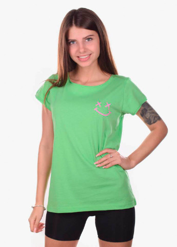 Салатовая всесезон футболка женская smiley салатовый Power Футболки