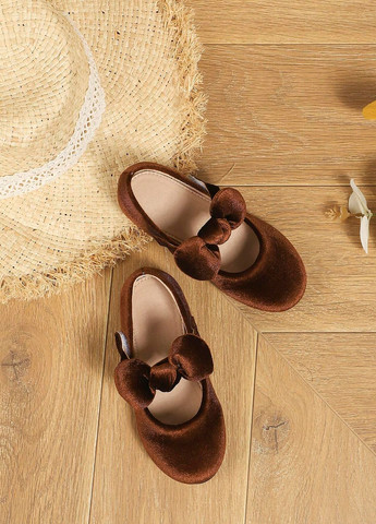 Коричневые туфли без каблука SHEIN