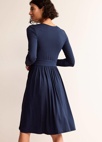 Темно-синя кежуал сукня кльош Boden однотонна