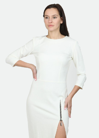 Белое вечернее платье Marmer однотонное
