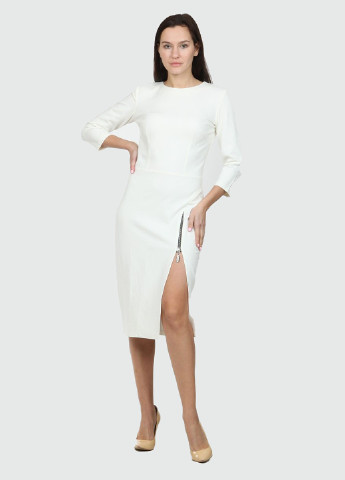 Белое вечернее платье Marmer однотонное