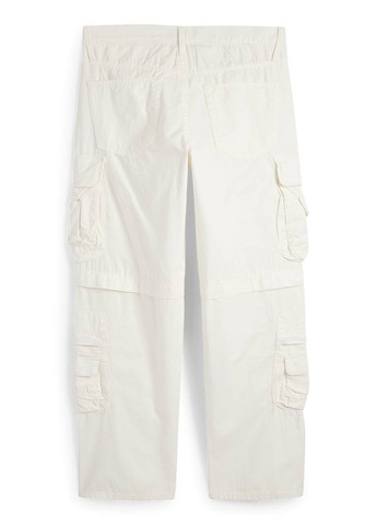 Кремовые кэжуал демисезонные карго брюки C&A