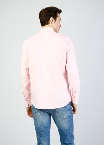 Светло-розовая кэжуал рубашка однотонная Colin's