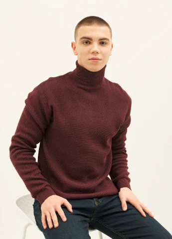 Бордовый зимний свитер Stendo