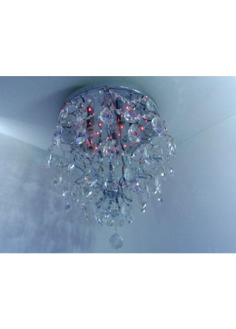 Люстра стельова кришталева з пультом 90030/6 Хром 46х45х45 см. Sunnysky (253122188)