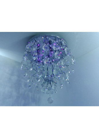 Люстра стельова кришталева з пультом 90030/6 Хром 46х45х45 см. Sunnysky (253122188)