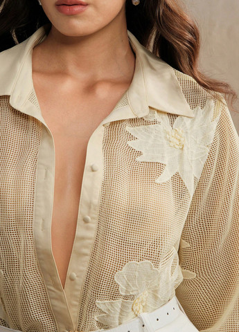 Светло-бежевая блуза SHEIN