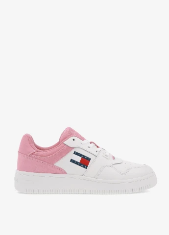 Кросівки Tommy Hilfiger TJW RETRO BASKET MIX MEDIA білі демісезони (329059494)