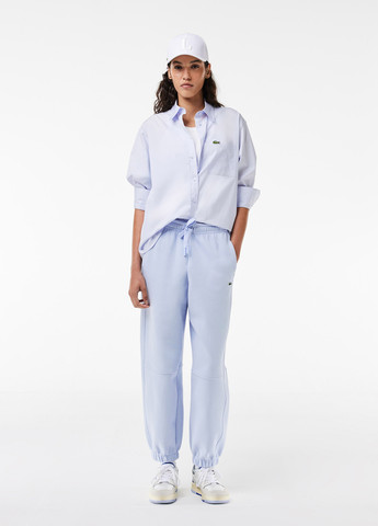 Голубой кэжуал рубашка однотонная Lacoste