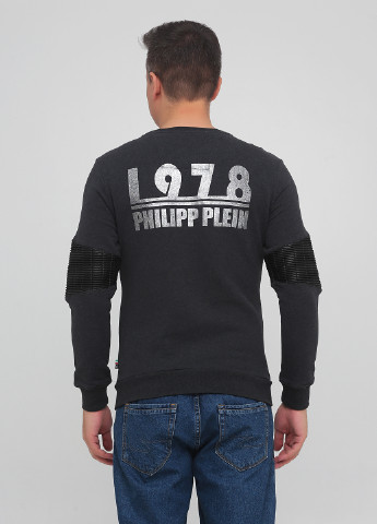 Світшот Philipp Plein - Прямий крій череп темно-сірий кежуал трикотаж, бавовна - (250403493)