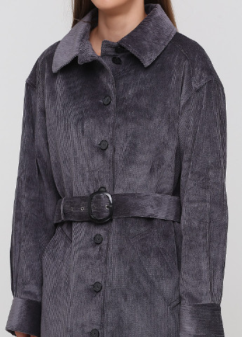 Темно-серое демисезонное Пальто однобортное MiNiMax