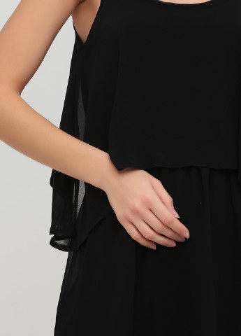 Черное кэжуал платье клеш, с открытой спиной Asos однотонное