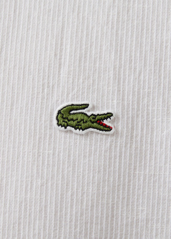 Белая кэжуал рубашка однотонная Lacoste