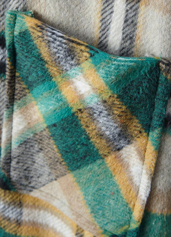 Зеленая кэжуал рубашка в клетку SHEIN