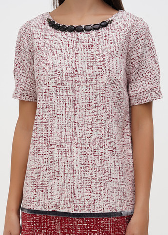 Бордова кежуал сукня Sassofono з абстрактним візерунком