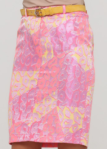 Розово-лиловая кэжуал леопардовая юбка Sassofono