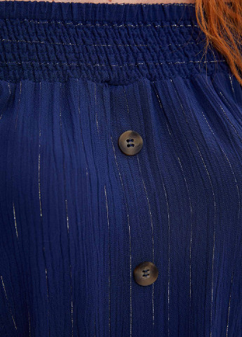 Темно-синяя летняя блуза DeFacto