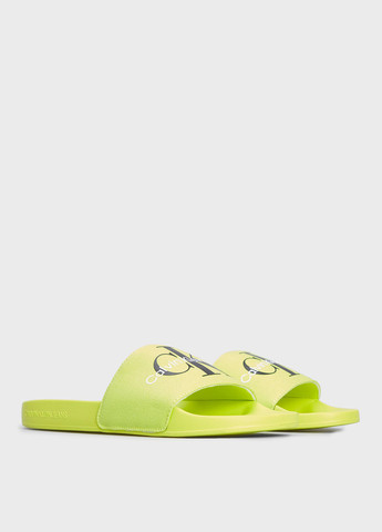 Желтые кэжуал шлепанцы Calvin Klein Jeans