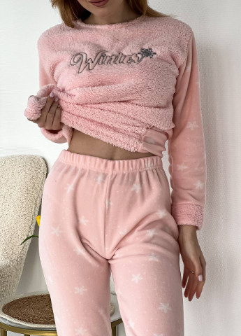 Світло-рожева всесезон м‘якенька піжама кофта + брюки Vakko