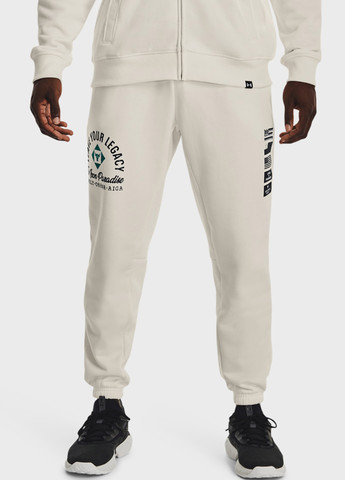 Белые спортивные демисезонные джоггеры брюки Under Armour