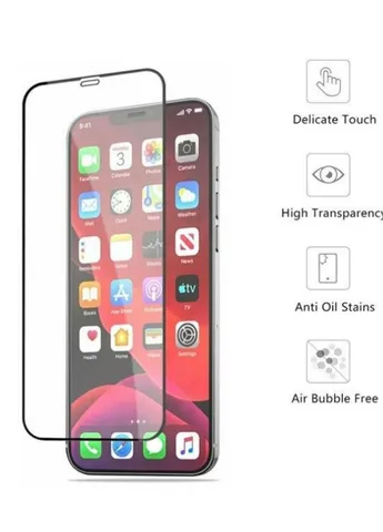 Скло захисне Apple iPhone 12 Pro (Black) (222293) (222293) Drobak (203983406)