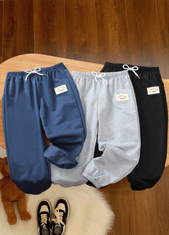 Комбинированные спортивные, кэжуал демисезонные брюки джоггеры SHEIN