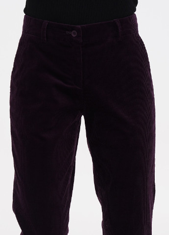 Бордовые кэжуал демисезонные укороченные, зауженные брюки Lagrand