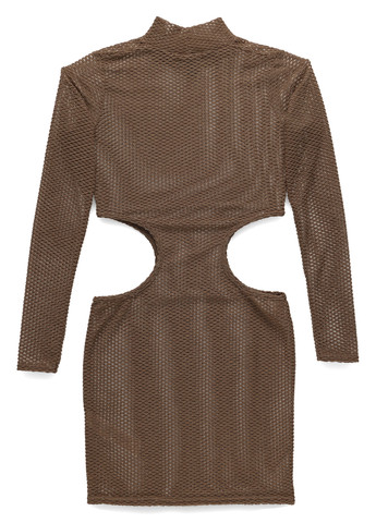 Светло-коричневое коктейльное платье платье-водолазка PrettyLittleThing однотонное