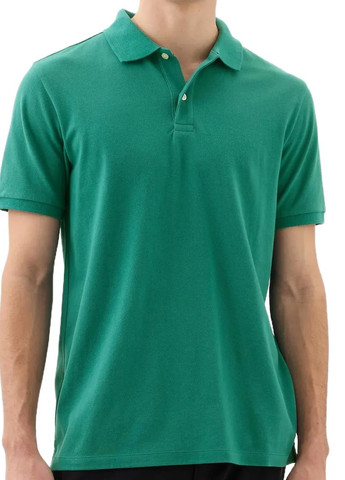 Бирюзовая футболка-поло для мужчин Gap однотонная