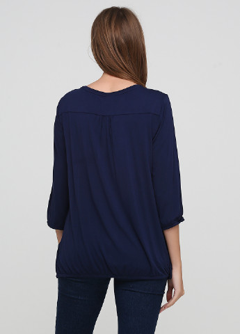 Темно-синяя демисезонная блуза Sheego