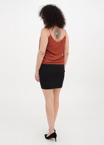 Черная кэжуал однотонная юбка Vicolo