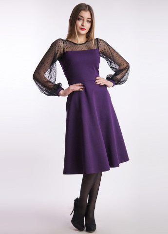 Фиолетовое кэжуал платье BeART однотонное