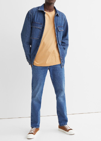 Темно-синие демисезонные джинси H&M